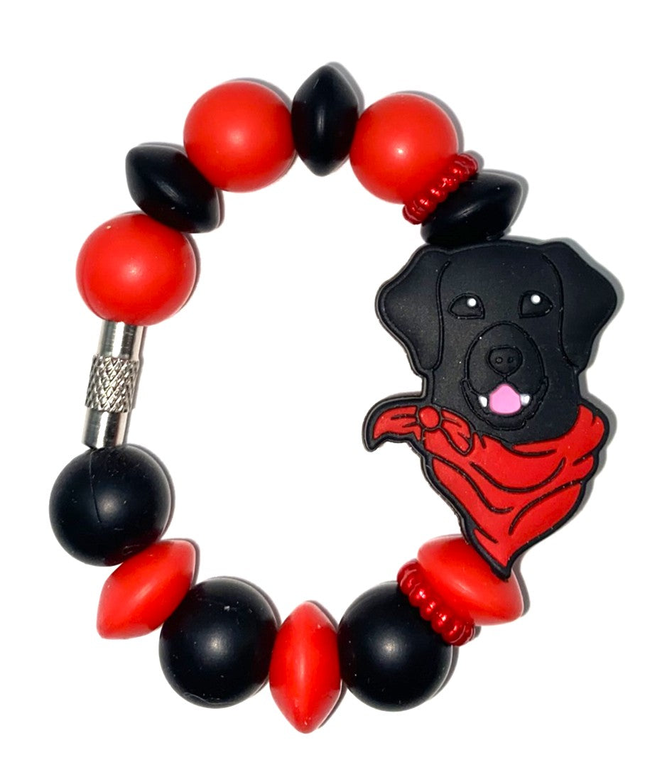 Black Lab w/Bandana Stanley Tumbler Cup Handle Charm