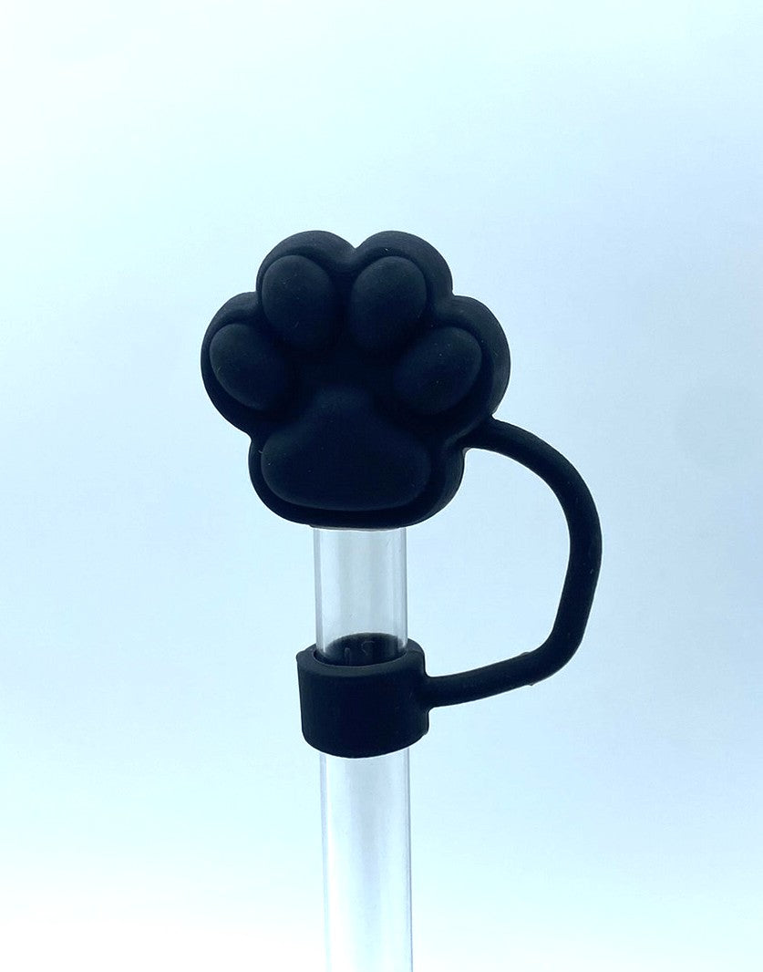 Black Paw 3D Straw Topper