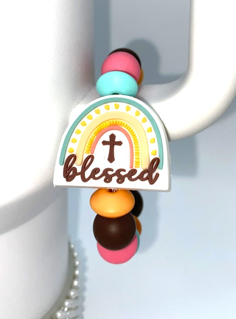Blessed Boho Rainbow Stanley Tumbler Cup Handle Charm