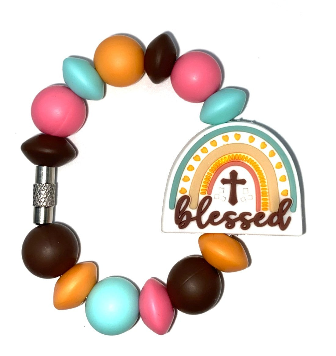 Blessed Boho Rainbow Stanley Tumbler Cup Handle Charm