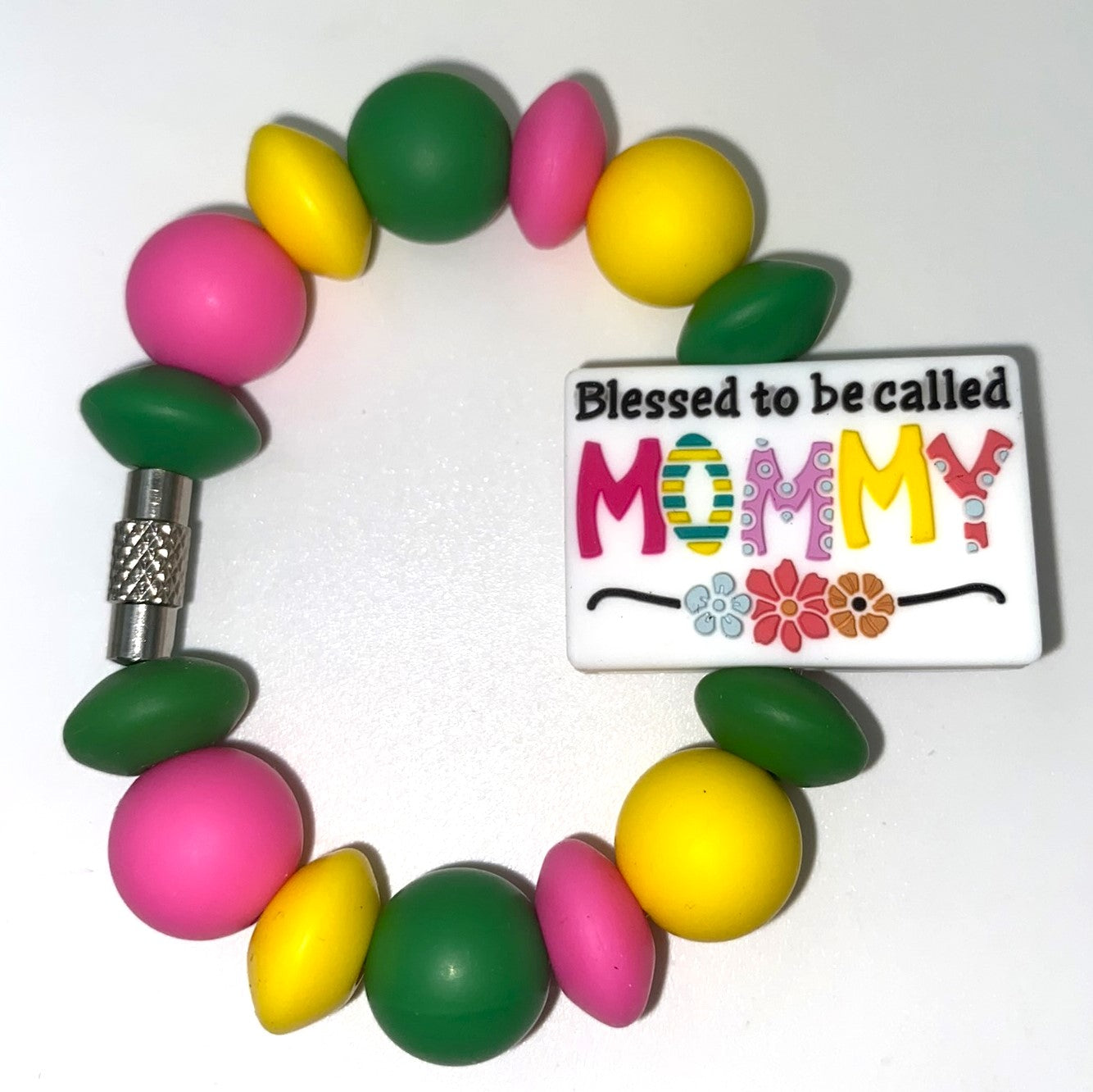 Blessed To Be Called Mommy Floral Stanley Tumbler Cup Handle Charm