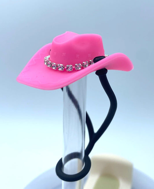 Pink Bling Cowboy Hat Straw Topper