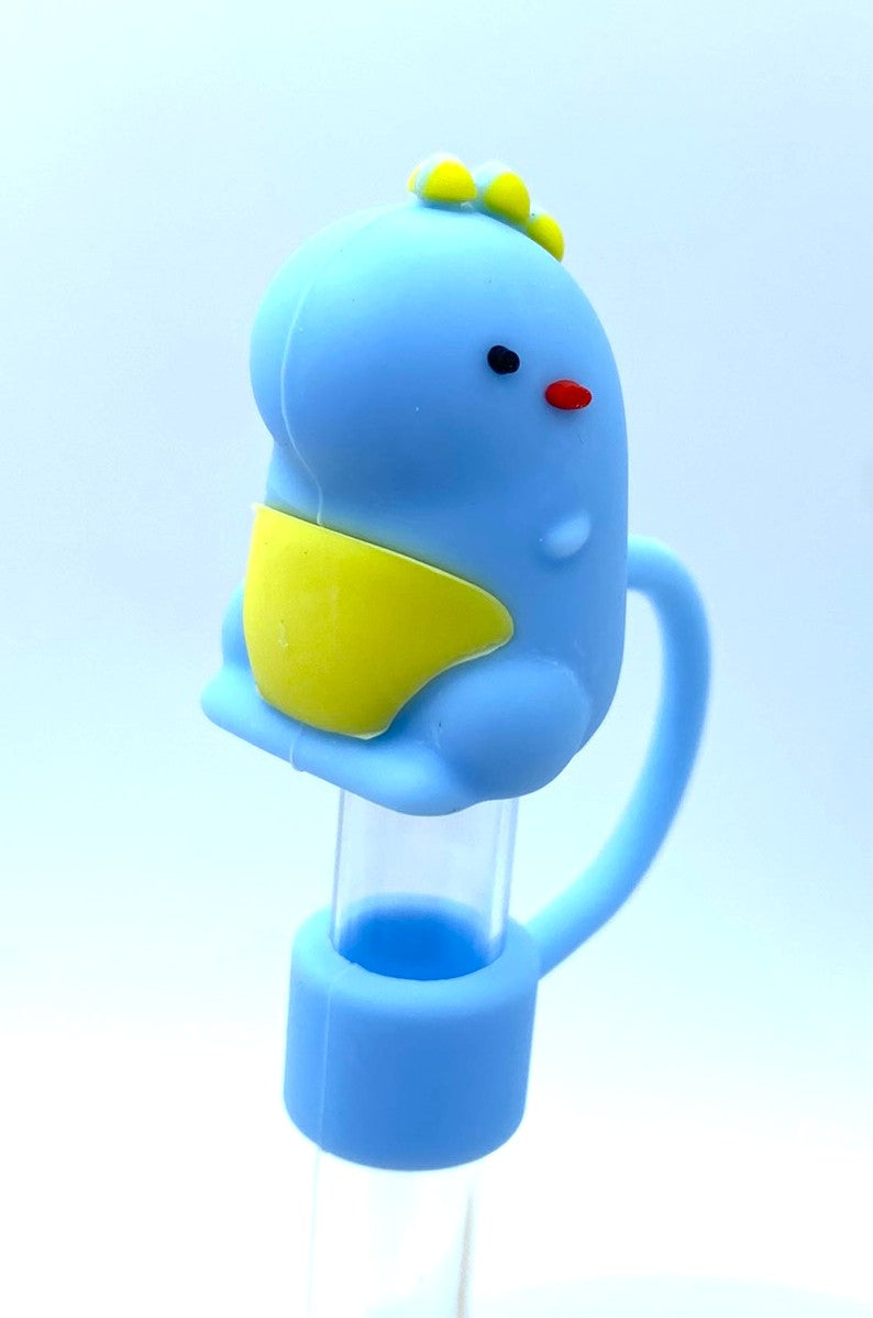 Blue Dinosaur 3D Straw Topper