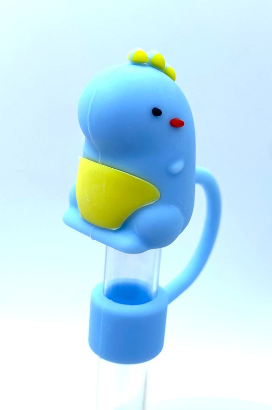 Blue Dinosaur 3D Straw Topper