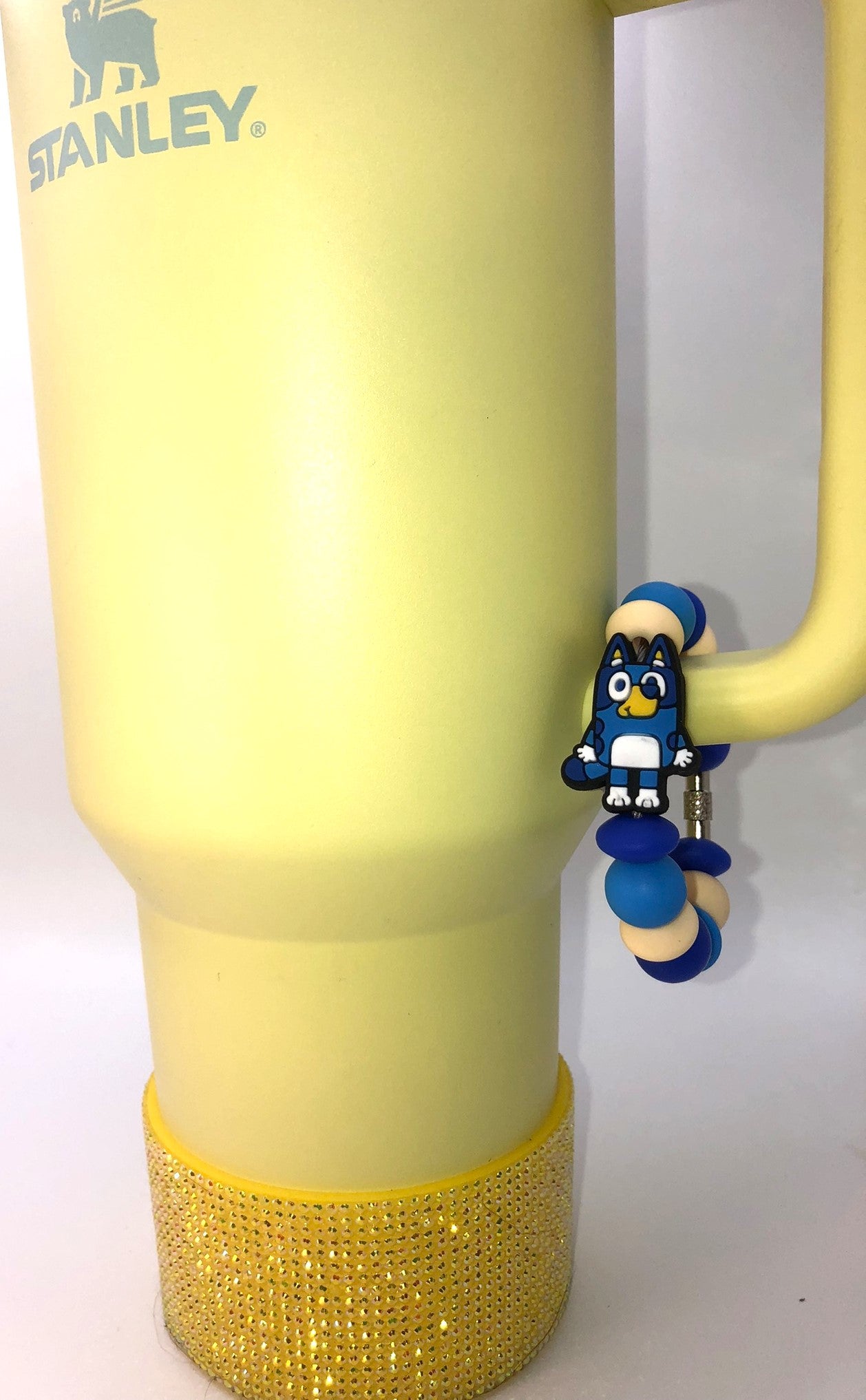 Blue Cartoon Dog Stanley Tumbler Cup Handle Charm