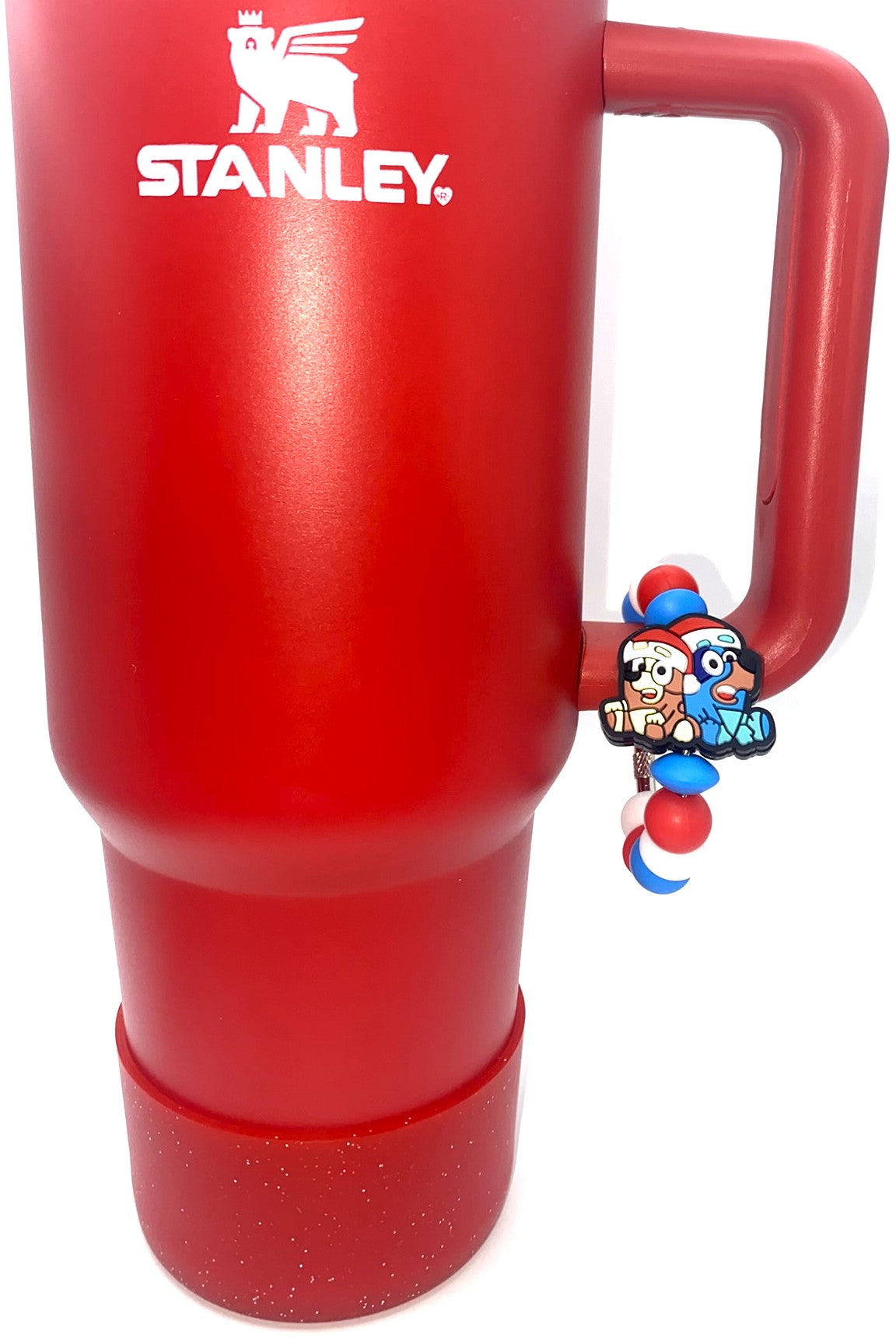 Christmas Blue Heeler Cartoon Dog & Sister Stanley Tumbler Cup Handle Charm