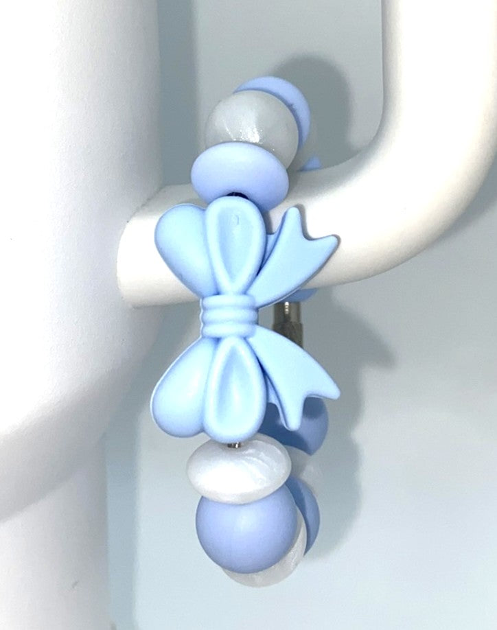 Baby Blue Coquette Bow Stanley Tumbler Cup Handle Charm