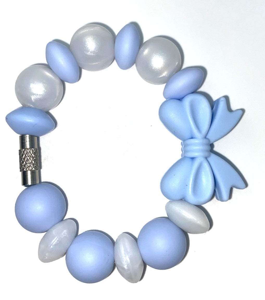 Baby Blue Coquette Bow Stanley Tumbler Cup Handle Charm