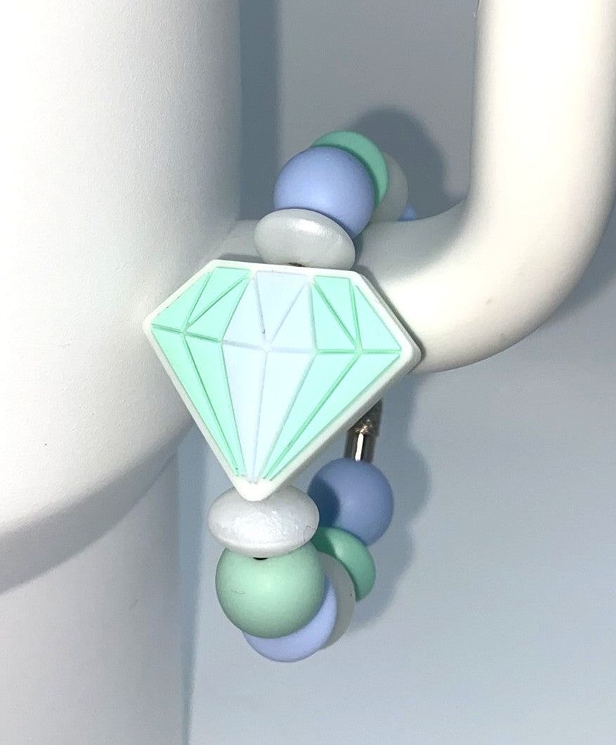 Blue Diamond Stanley Cup Tumbler Handle Charm