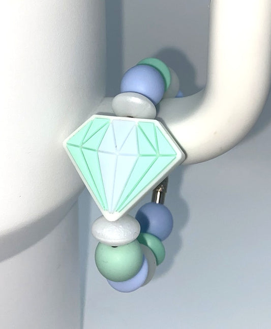 Blue Diamond Stanley Cup Tumbler Handle Charm