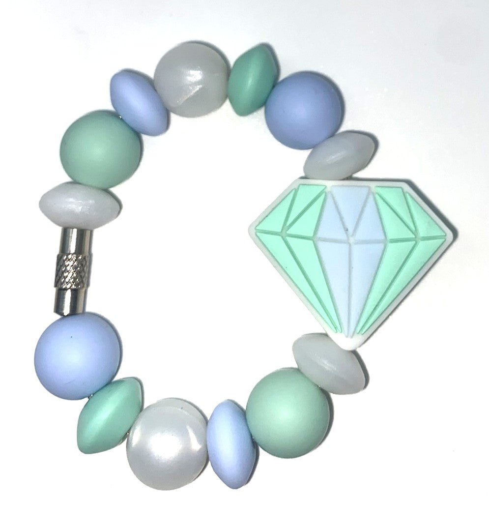 Blue Diamond Stanley Cup Tumbler Handle Charm