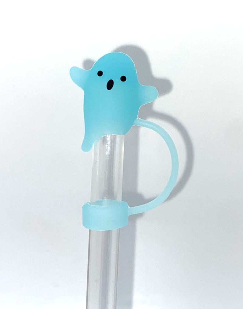 Blue Ghost Glow in the Dark 3D Straw Topper