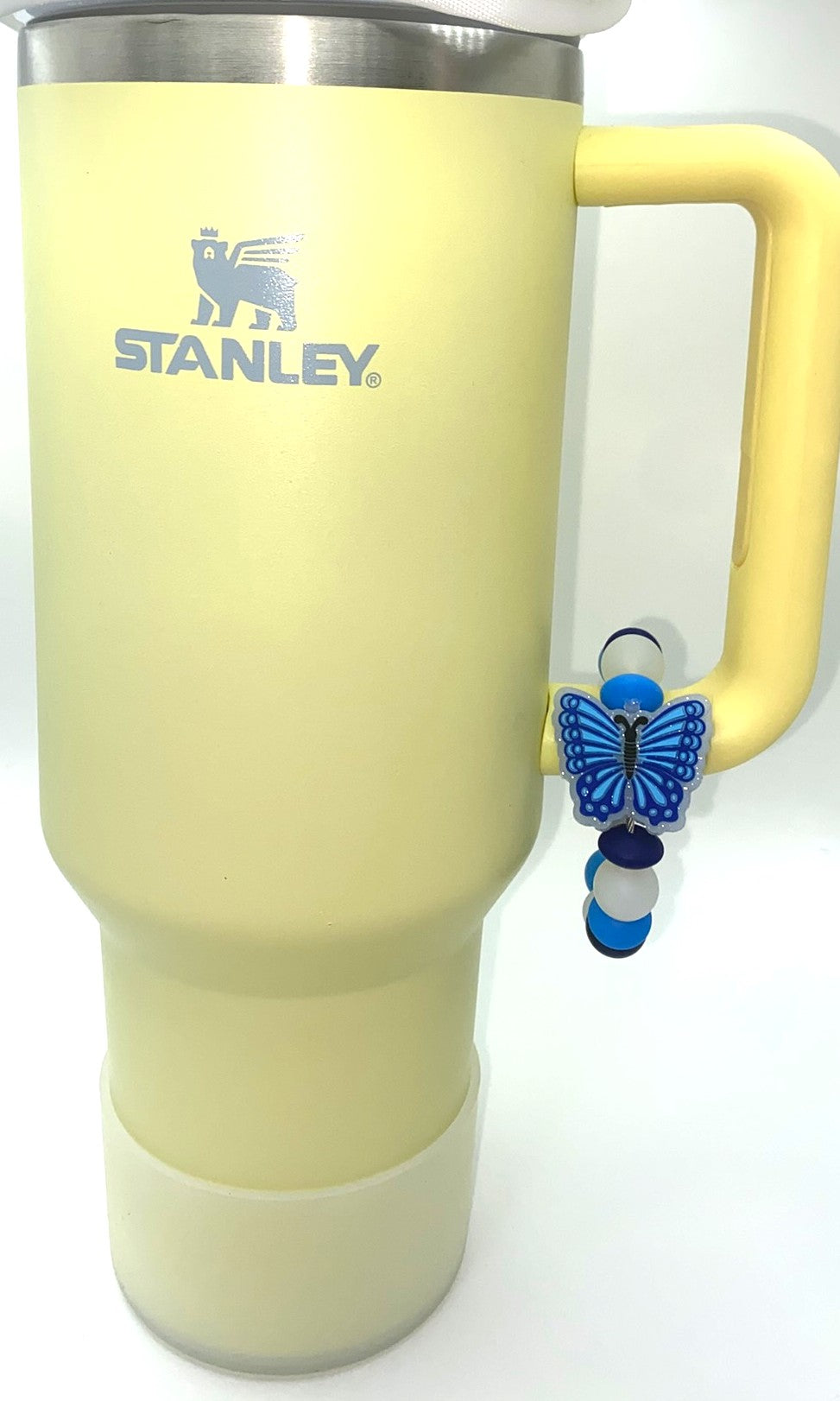 Blue Glitter Butterfly Stanley Tumbler Cup Handle Charm
