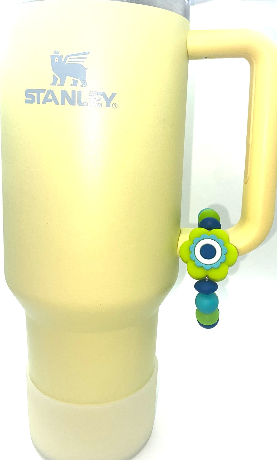 Boho Flower Lime Stanley Tumbler Cup Handle Charm