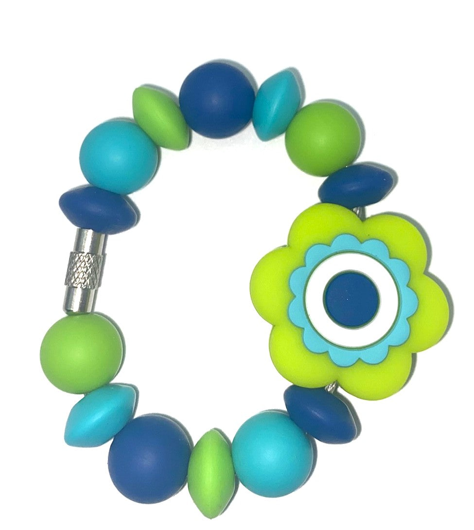 Boho Flower Lime Stanley Tumbler Cup Handle Charm