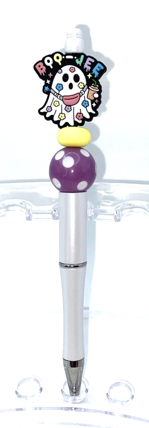 Boo-Jee Ghost Halloween Beaded Pen