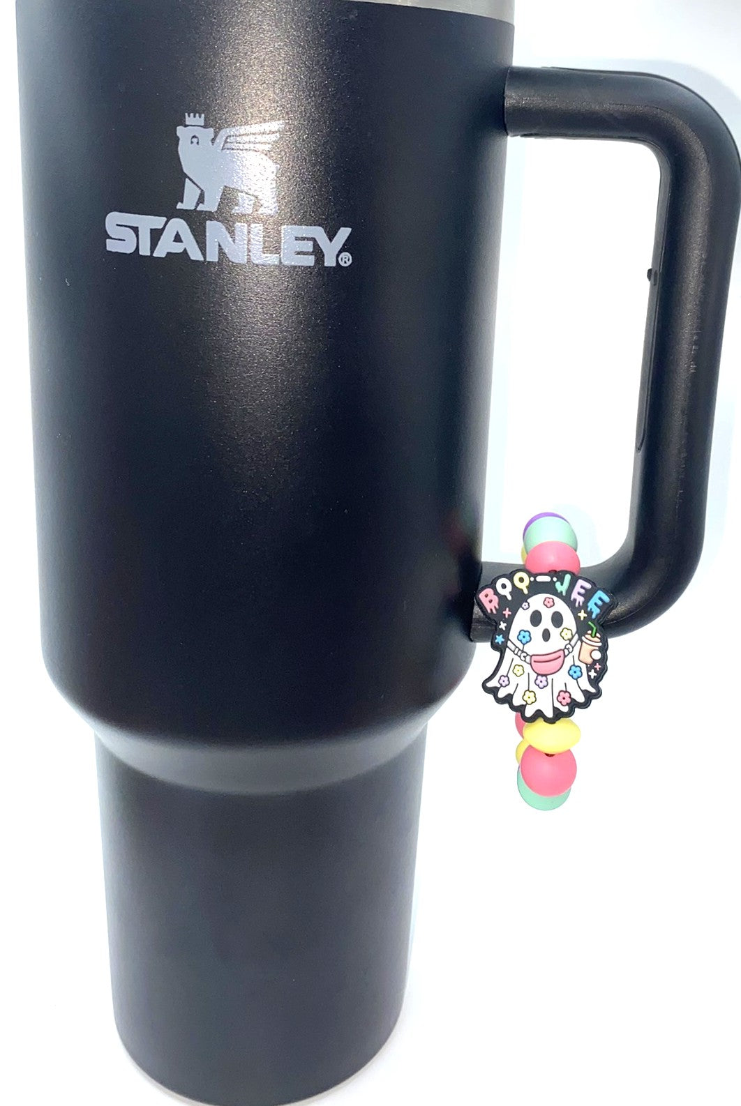 Boo-Jee Ghost Halloween Stanley Tumbler Cup Handle Charm