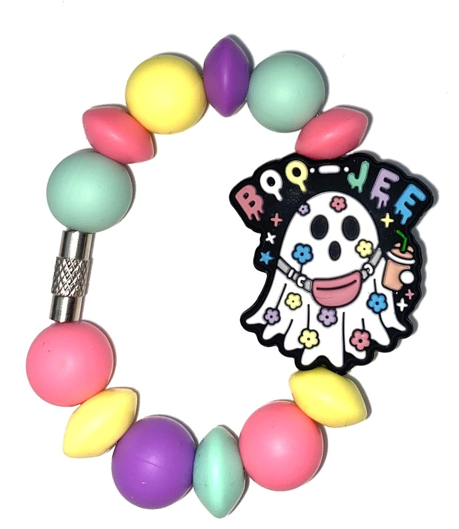 Boo-Jee Ghost Halloween Stanley Tumbler Cup Handle Charm