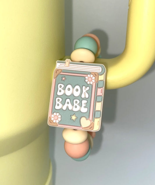 Book Babe Blue Green Stanley Tumbler Cup Handle Charm