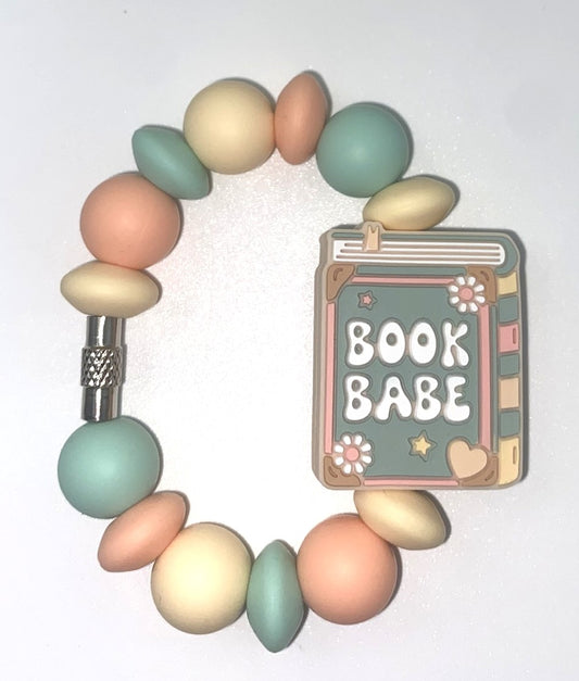 Book Babe Blue Green Stanley Tumbler Cup Handle Charm