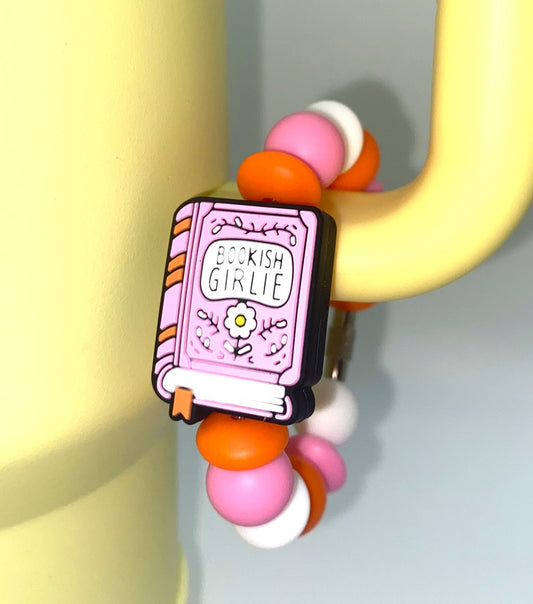 Bookish Girlie Pink Book Stanley Tumbler Cup Handle Charm