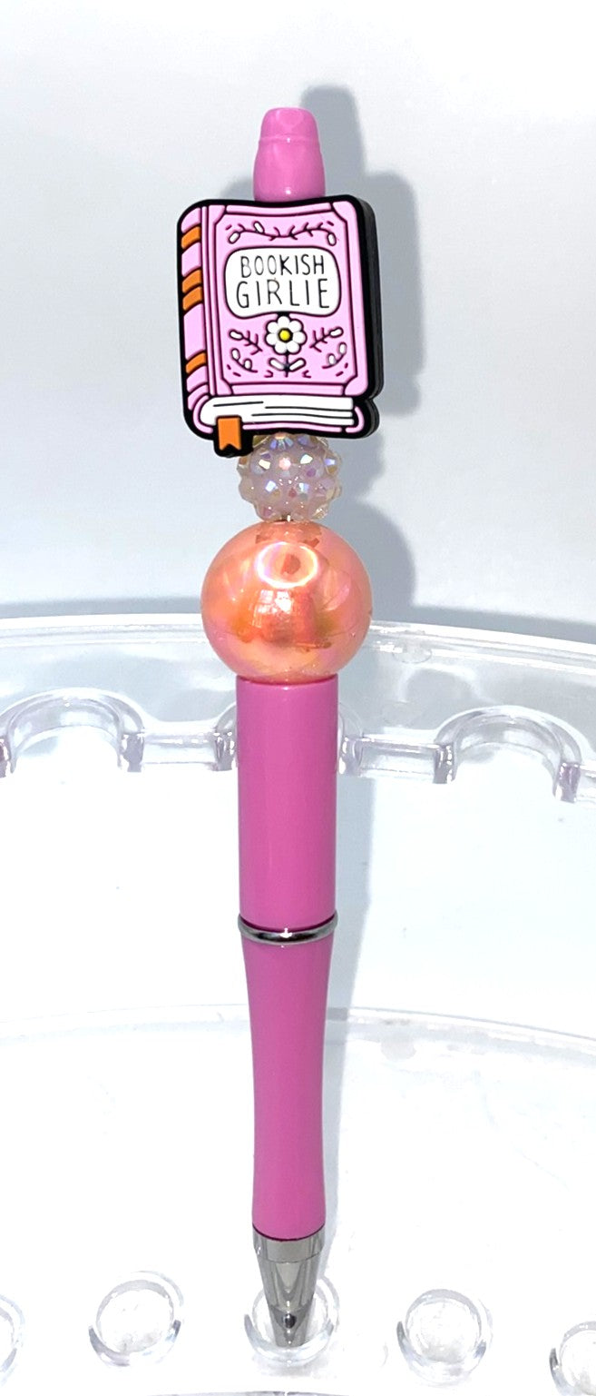 Bookish Girlie Beaded Pen