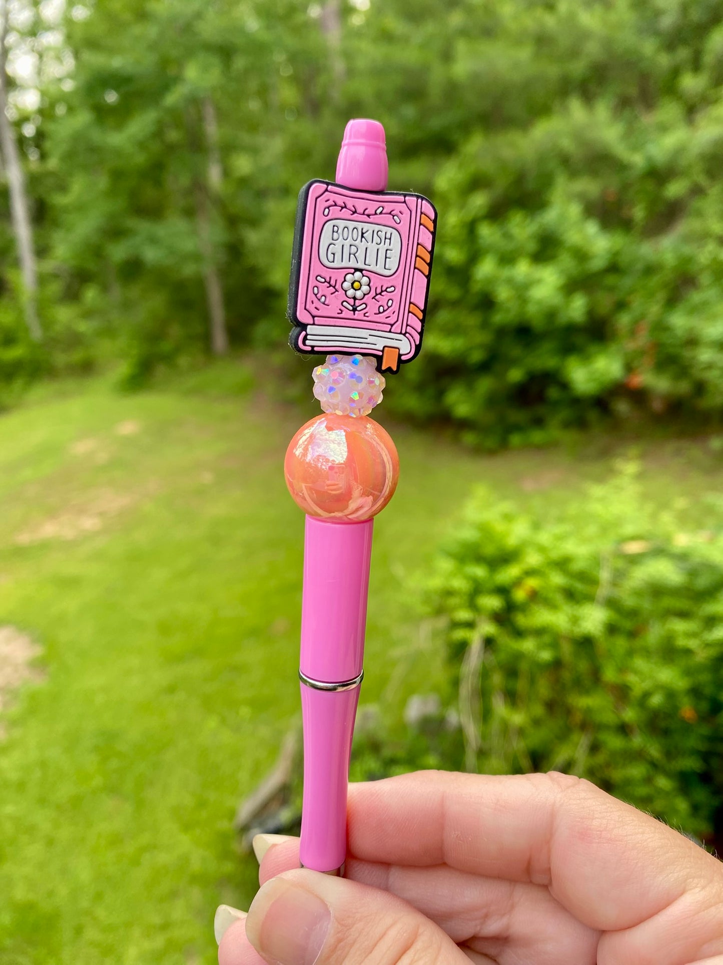 Bookish Girlie Beaded Pen