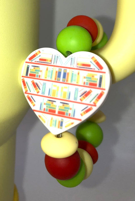 Books Heart Stanley Tumble Cup Handle Charm