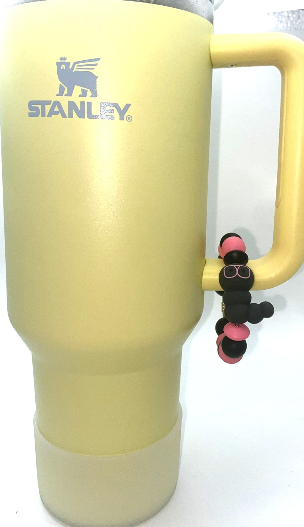 Charcoal 3D Bookworm Stanley Tumbler Cup Handle Charm