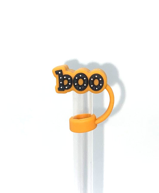 Boo Polka Dot 3D Halloween Straw Topper