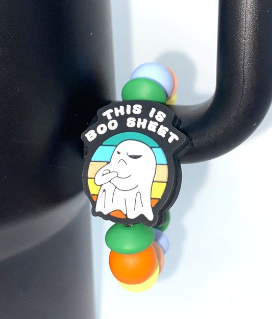 This Is Boo Sheet Ghost funny Halloween Stanley Tumbler Cup Handle Charm