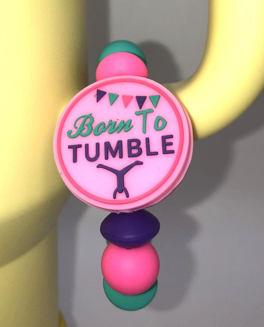 Born To Tumble Gymnastics Stanley Tumbler Cup Handle Charm