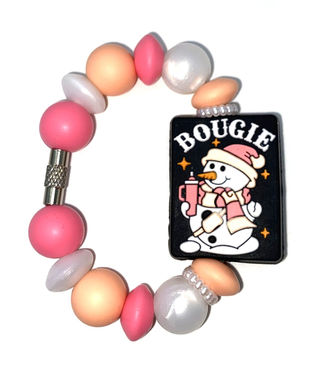 Bougie Snowman Winter Stanley Tumbler Cup Handle Charm