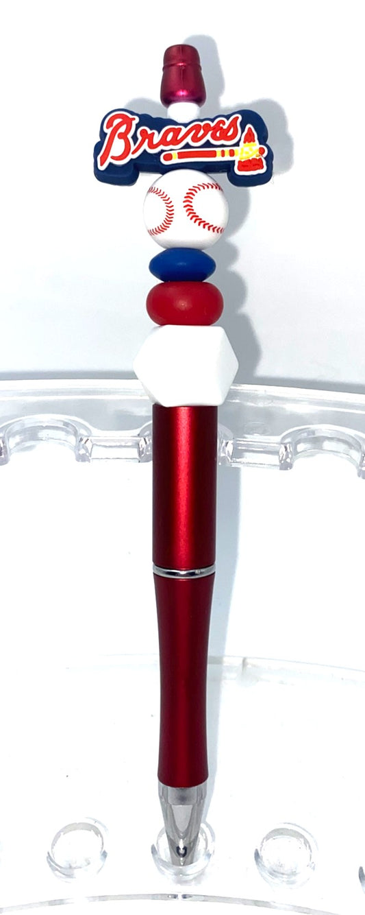 Atlanta Braves Baseball Beaded Pen