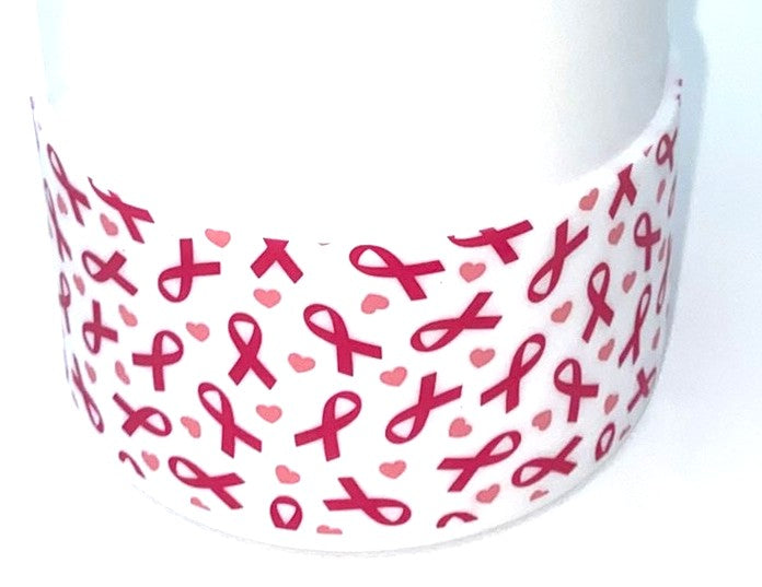 Pink Ribbons Breast Cancer Awareness Stanley Tumbler Boot Sleeve #127