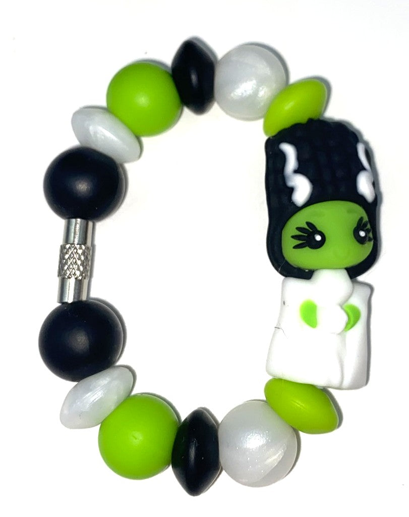 Bride Of Frankenstein 3D Halloween Stanley Tumbler Cup Handle Charm