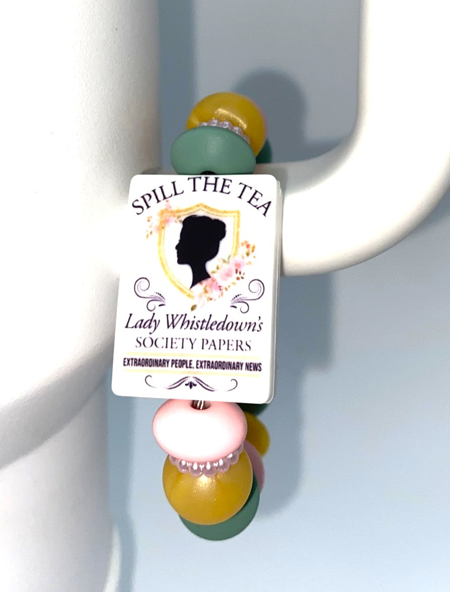 Bridgerton Spill The Tea Stanley Tumbler Cup Handle Charm