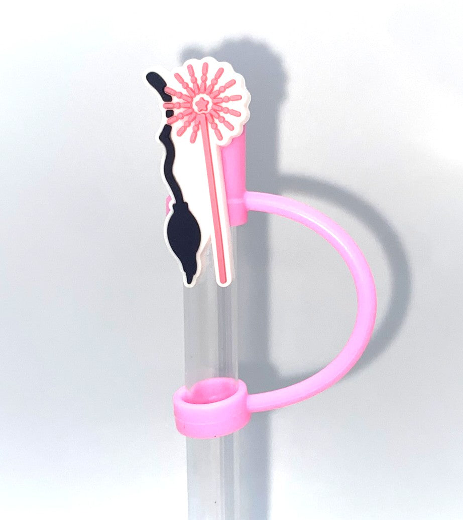 Wicked Broom & Wand Straw Topper
