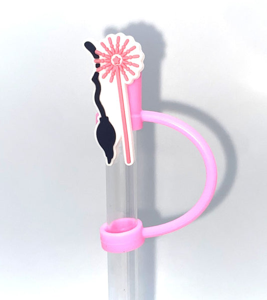 Wicked Broom & Wand Straw Topper
