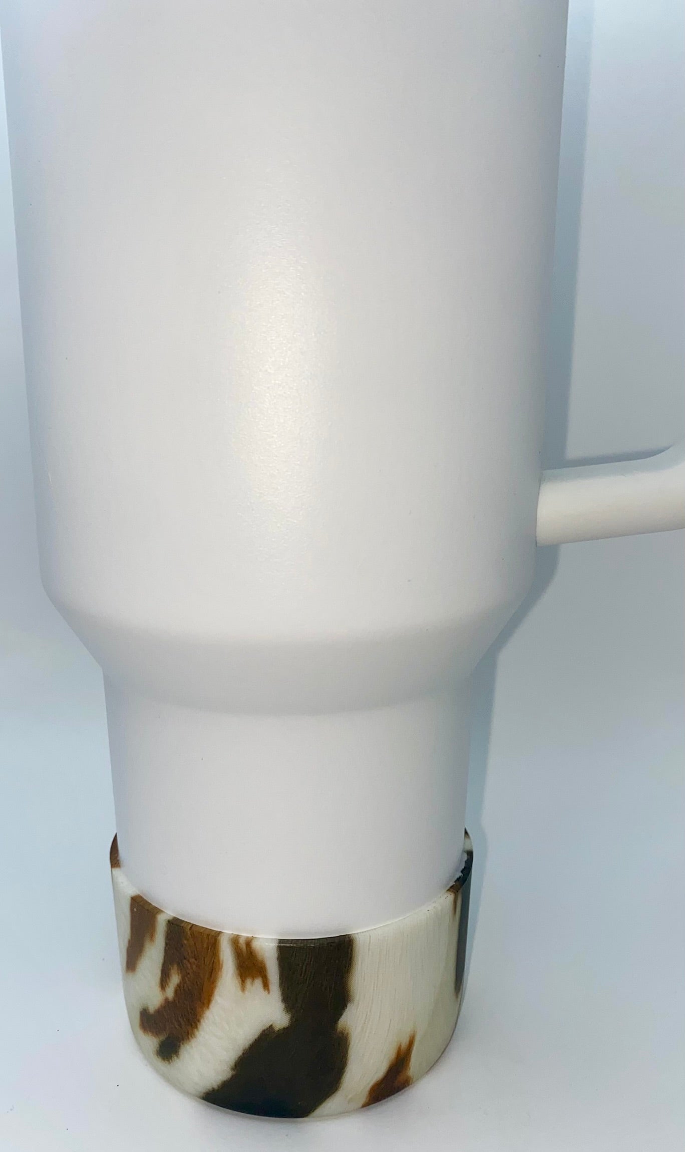 Brown, Black & White Cow Hide Stanley Tumbler Boot Sleeve #63