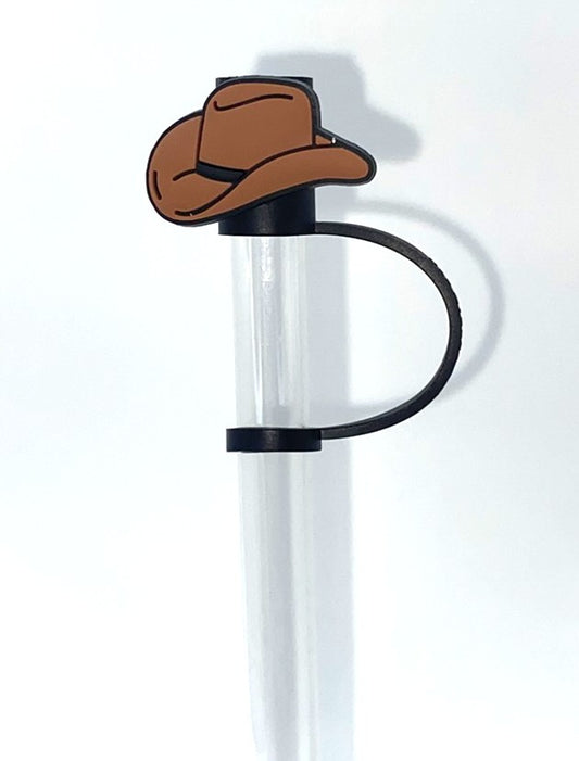 Brown Cowboy Hat Straw Topper