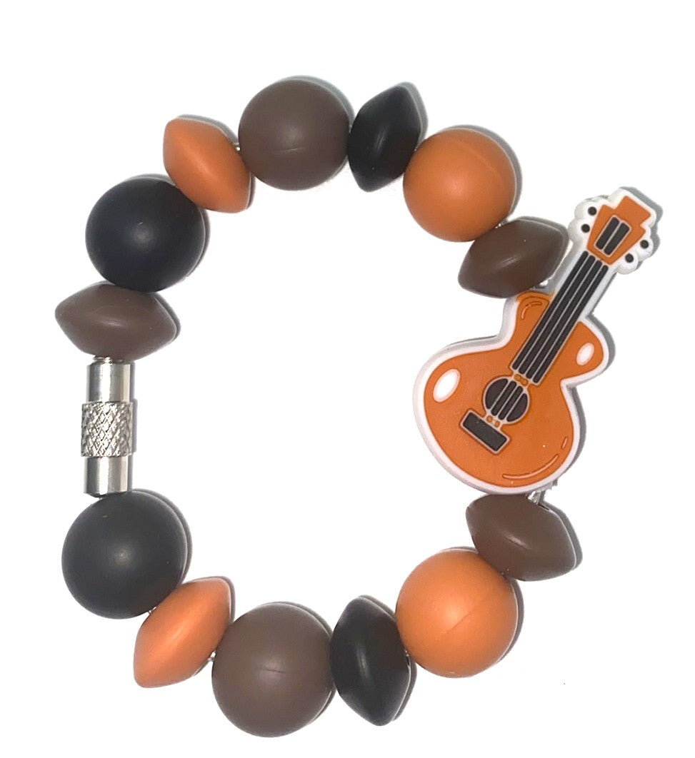 Brown Guitar Stanley Tumbler Cup Handle Charm