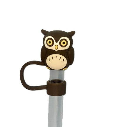 Brown Owl 3D Straw Topper