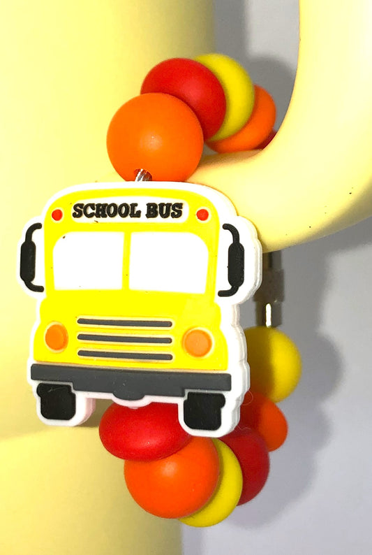 School Bus Stanley Tumbler Cup Handle Charm