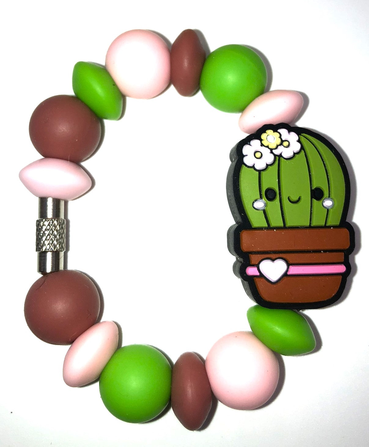 Cute Cactus In Pot Green Stanley Tumbler Cup Handle Charm