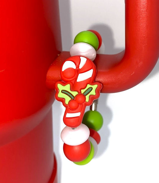 Candy Cane Christmas Stanley Tumbler Cup Handle Charm