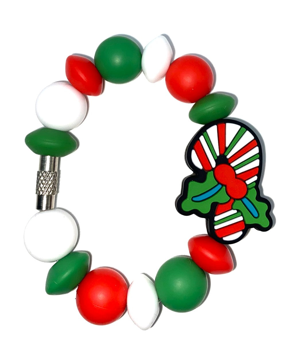 Candy Cane Mistletoe Christmas Stanley Tumbler Cup Handle Charm