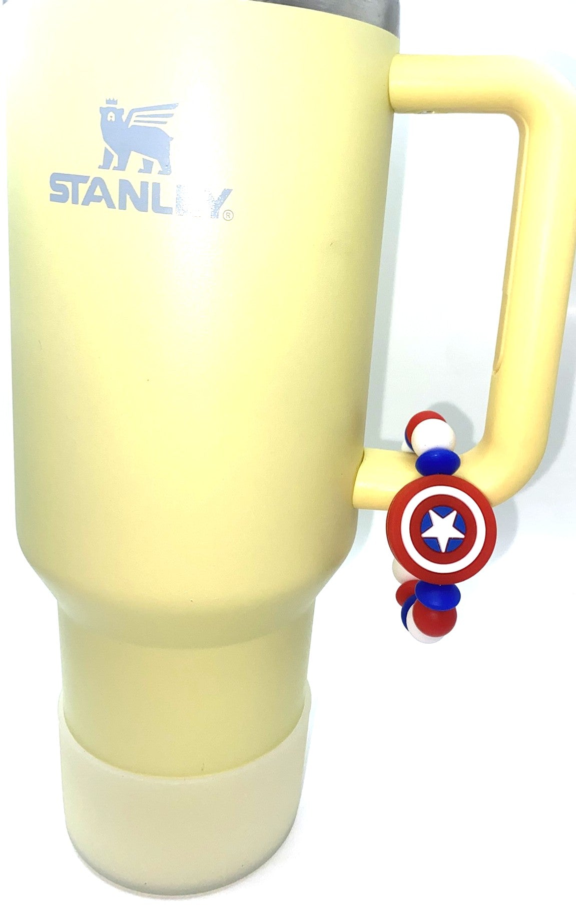 American Captain Shield Super Hero Stanley Tumbler Cup Handle Charm