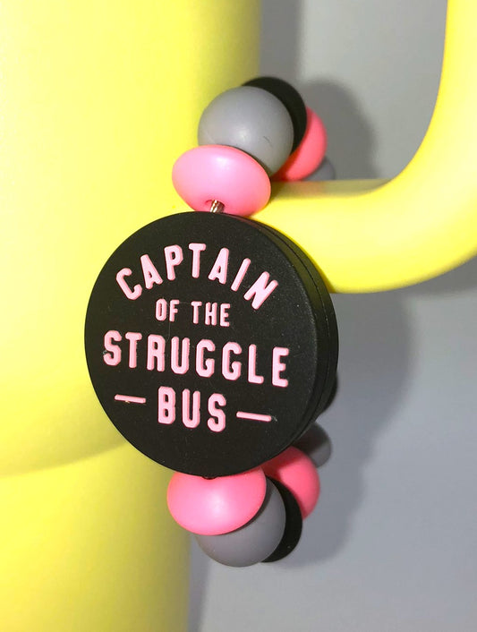 Captain Of The Struggle Bus Stanley Tumbler Cup Handle Charm