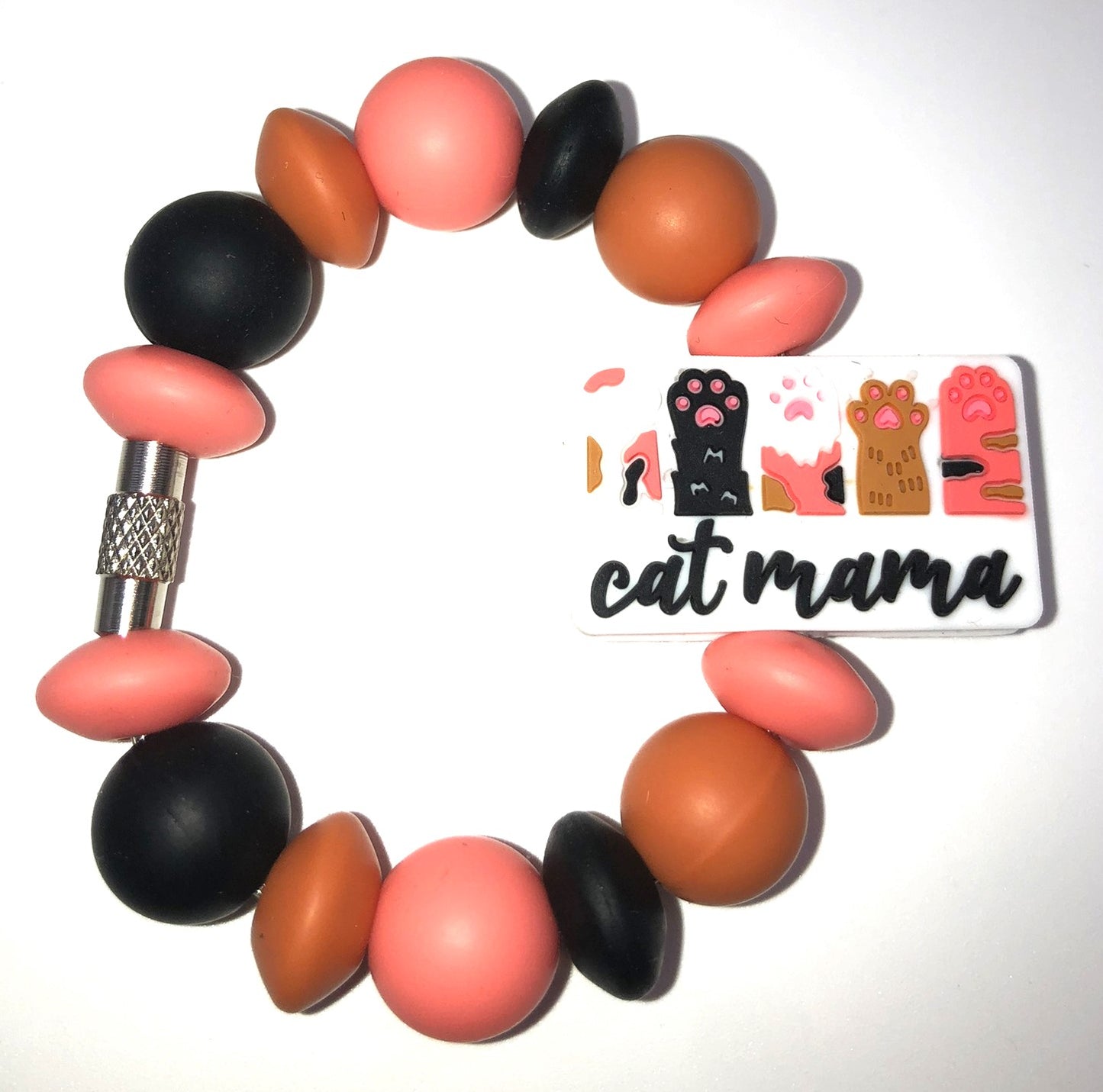 Cat Mama Kitty Paws Stanley Tumbler Cup Handle Charm